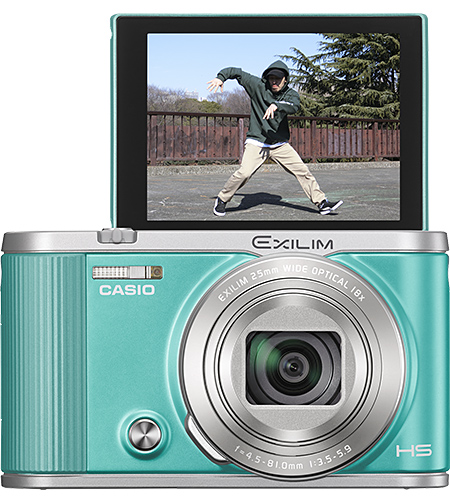 Камера Casio Exilim EX-ZR1800 предложена в золотистом, черном и бирюзовом цветах