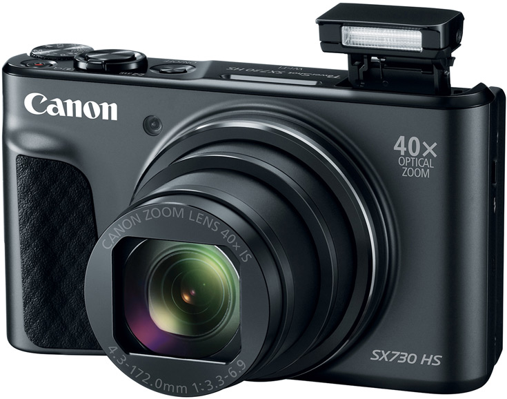 При габаритах 110 x 64 x 40 мм камера Canon PowerShot SX730 HS весит 300 г