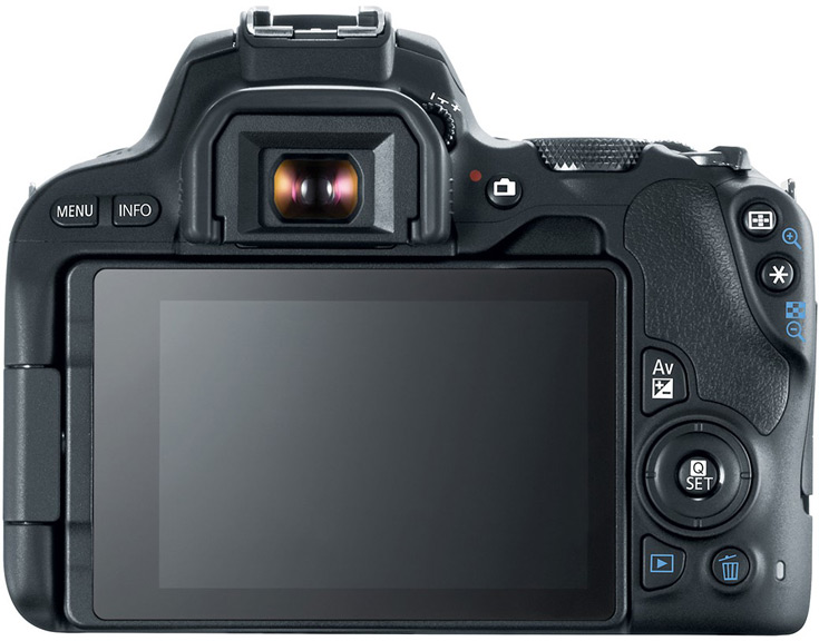 Производитель называет Canon EOS 200D своей самой легкой зеркальной камерой с подвижным экраном