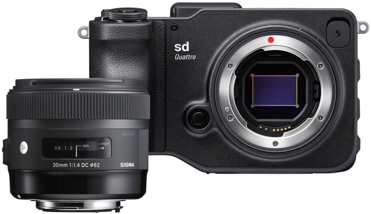 Камера Sigma sd Quattro будет предложена отдельно и в наборе с объективом Sigma 30mm 1.4 DC HSM Art