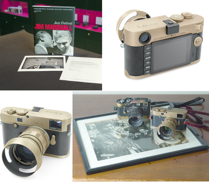 В комплект входит камера Leica M Monochrom, объектив Summilux-M 50 MM F/1.4 ASPH, фотоальбом Jim Marshall: Jazz Festival и фото Телониуса Монка