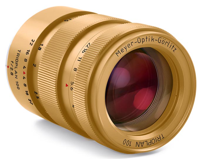 Позолоченных объективов Trioplan f2.8/100 Golden Eye выпущено всего десять штук