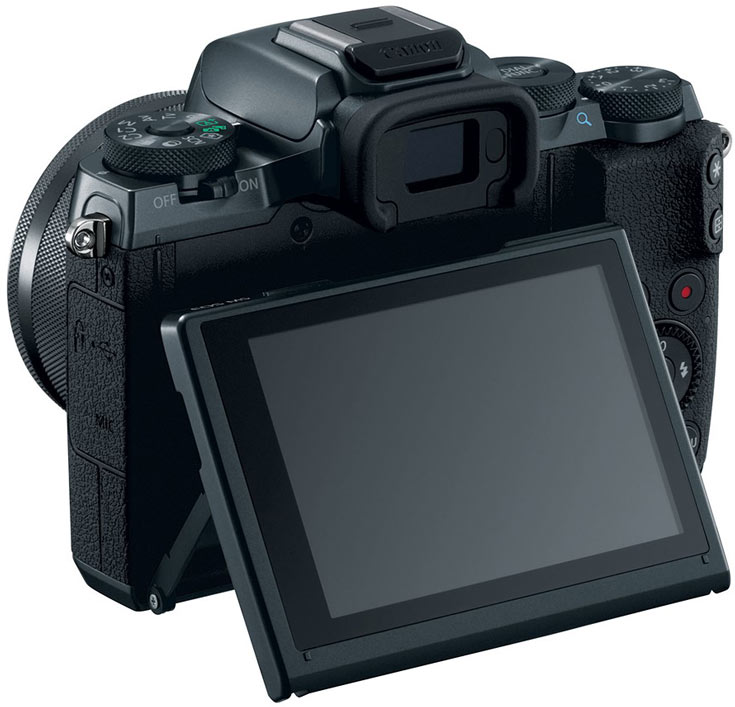 Камера Canon EOS M5 оснащена электронным видоискателем